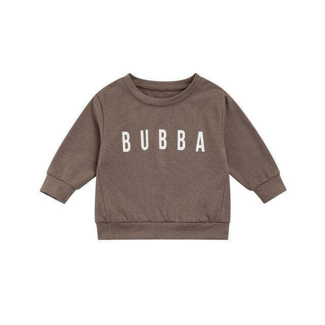 Toddler Solid Letter Print Pullover