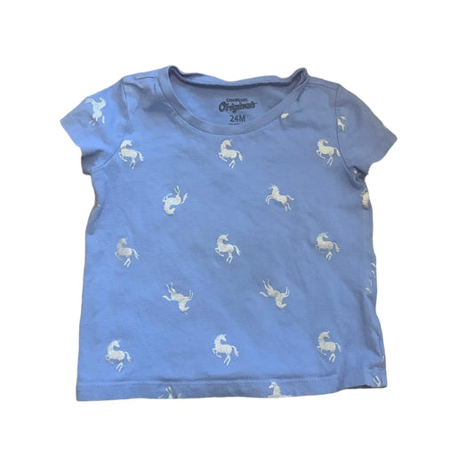 Size 24 Months Blue Unicorn Shirt