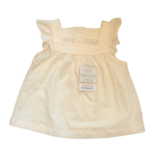 Size 2T/3T RuffleButts Cream Flutter Tank Top