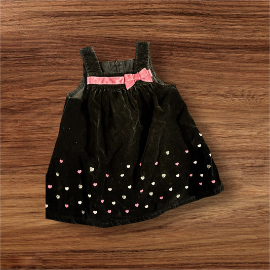 Size 12-18 Months Gymboree Tres Chic Black Velvet Dress