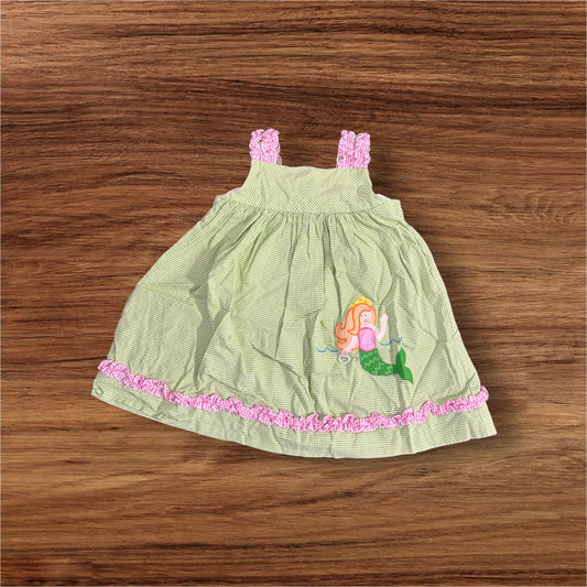 Size 18 Months Zu (by Petite Ami) Green Gingham Mermaid Dress